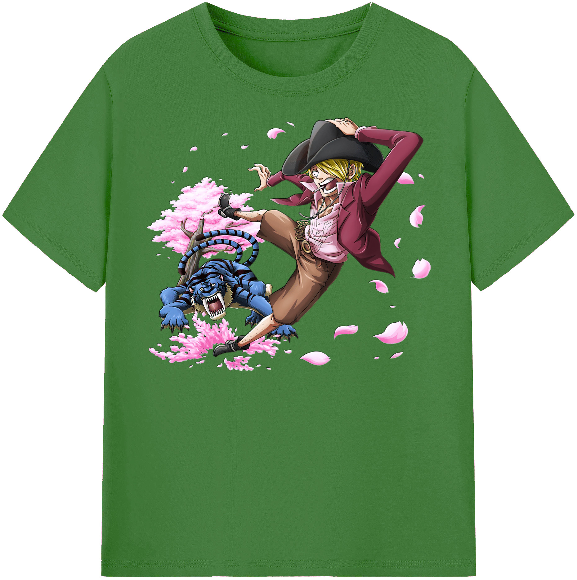 （画像用） ワンピース サンジ ONE PIECE Sanji レディースカジュアルプリントTシャツ（綿100％）